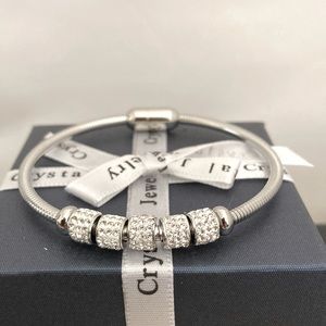 Beautiful Stainless Steel Crystals Bracelet